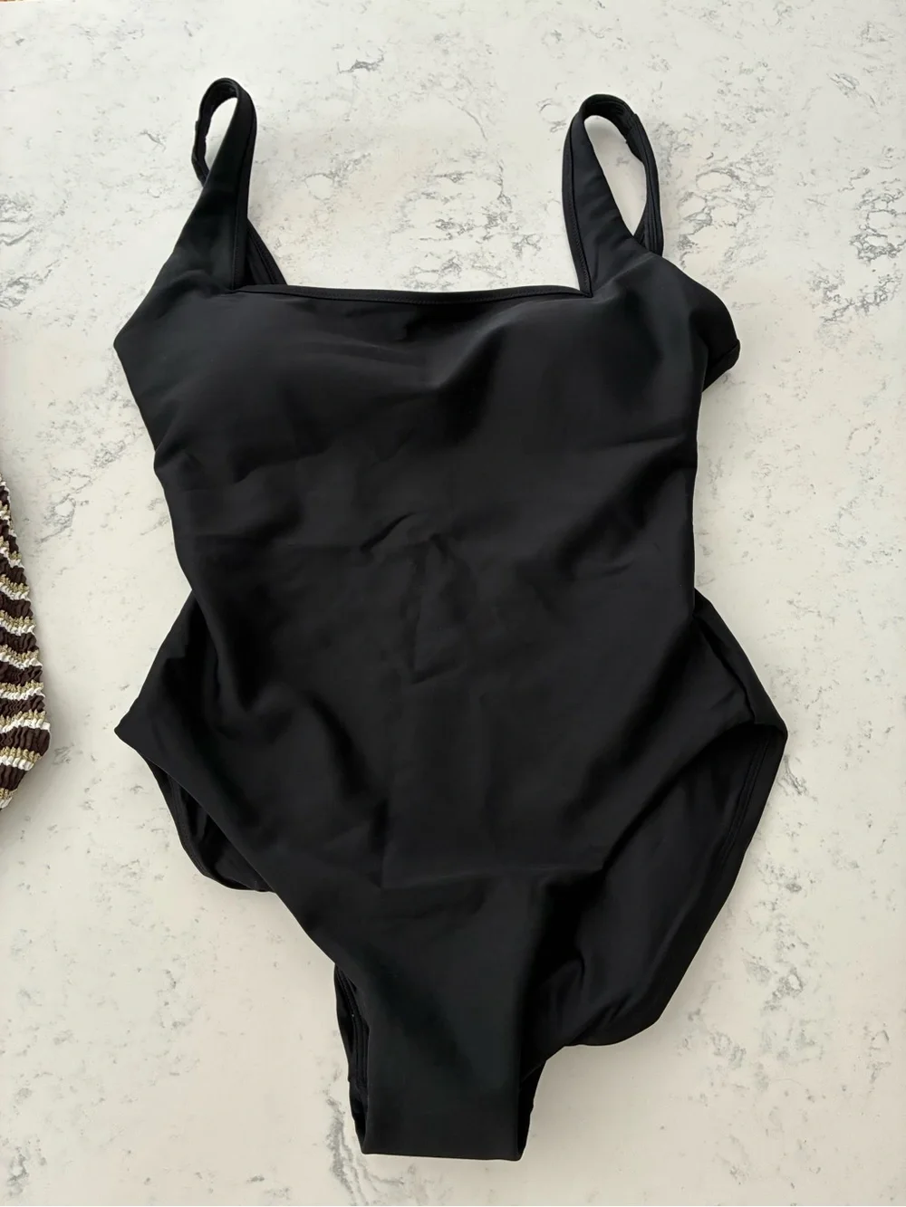 J. Crew NWT Classic Black Square Neck sz12 One-Piece Swimsuit